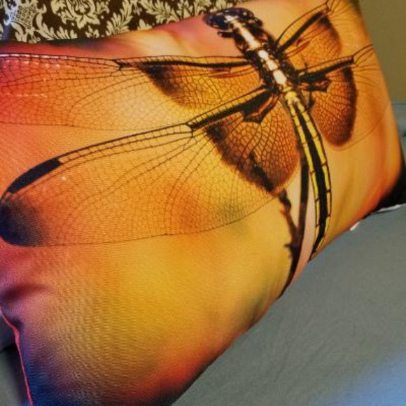 Dragonfly Lumbar Pillow- NEW perfect for upcoming Holiday gift idea!!! - Picture 3 of 5